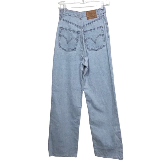 Levi's High Loose Loosey Goosey Straight Leg Jeans Size 26 Altered - Picture 2 of 15